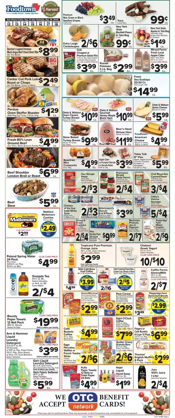 Foodtown supermarkets catalogue in Hamden CT | Offers for bargain hunters | 2025-09-12T00:00:00.000Z - 2025-09-18T00:00:00.000Z