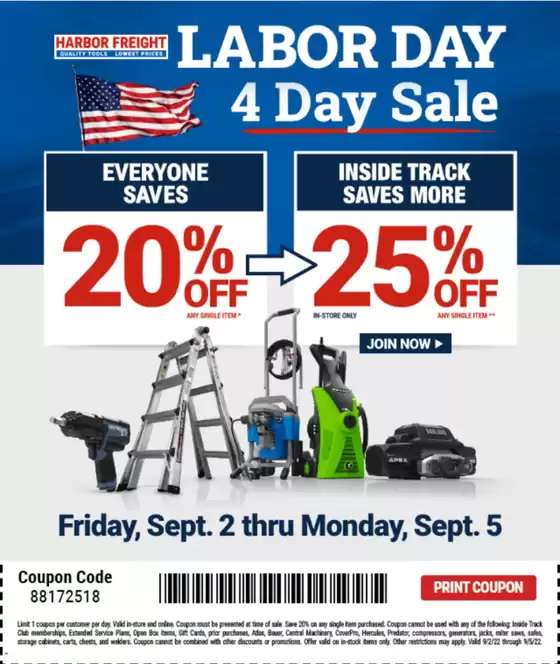 Harbor Freight Tools catalogue in Hollidaysburg PA | Top deals for all customers | 2025-09-12T00:00:00.000Z - 2025-09-26T00:00:00.000Z