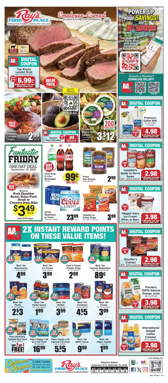 Ray's Food catalogue in Hollidaysburg PA | Top deals and discounts | 2025-09-12T00:00:00.000Z - 2025-09-26T00:00:00.000Z
