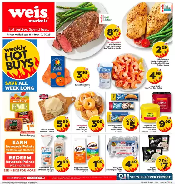 Weis Markets catalogue in Oceanside NY | Our best deals for you | 2025-09-11T00:00:00.000Z - 2025-09-17T00:00:00.000Z
