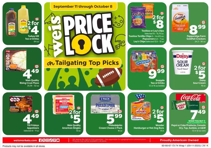 Weis Markets catalogue in Oceanside NY | Discover attractive offers | 2025-09-11T00:00:00.000Z - 2025-10-08T00:00:00.000Z