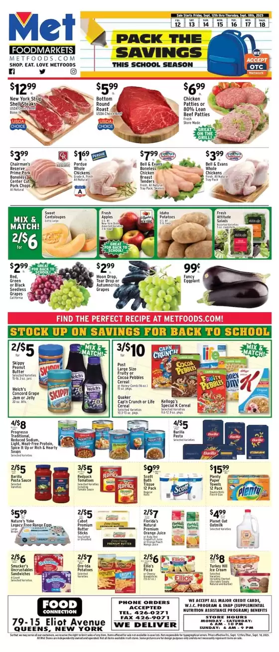 Met Foodmarkets catalogue in Oceanside NY | Great discounts on selected products | 2025-09-12T00:00:00.000Z - 2025-09-18T00:00:00.000Z