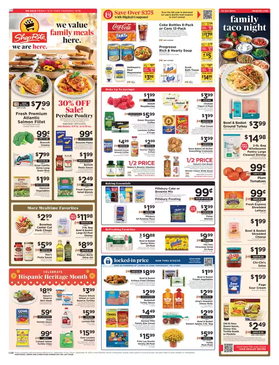 ShopRite catalogue in Frederick MD | Current bargains and offers | 2025-09-12T00:00:00.000Z - 2025-09-18T00:00:00.000Z