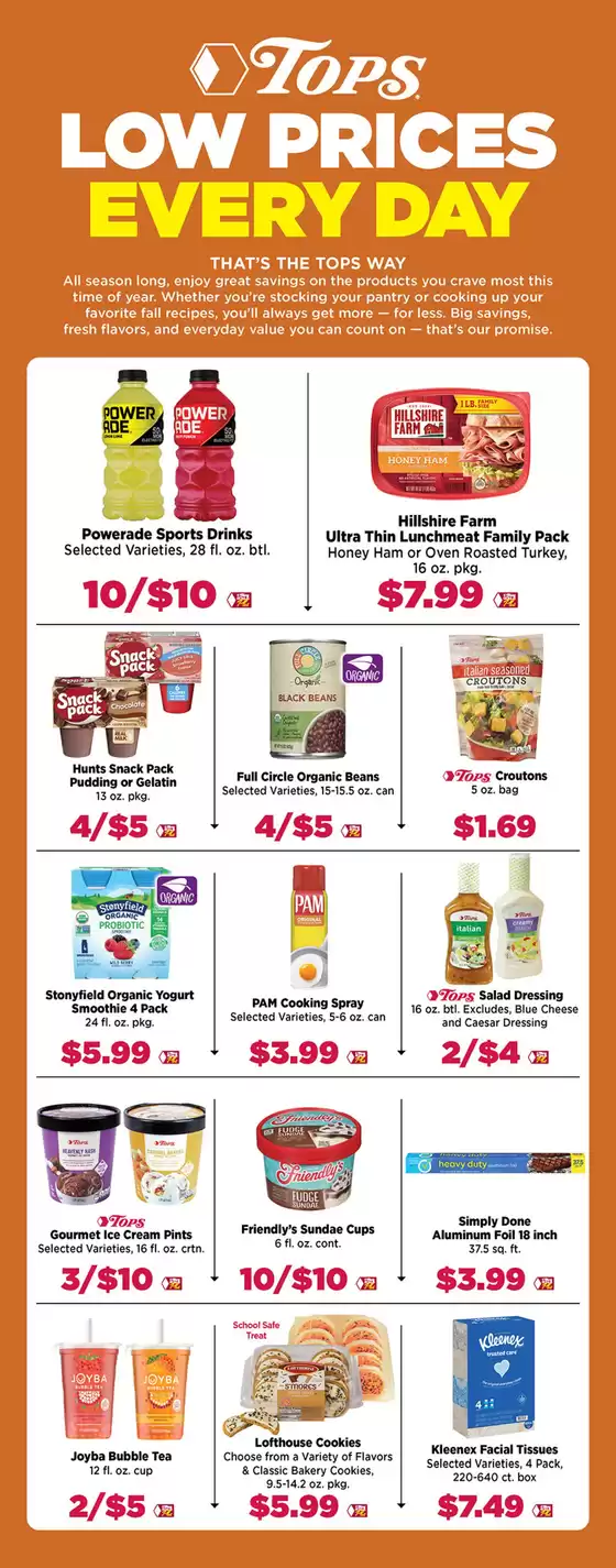 Tops Low Prices Every Day