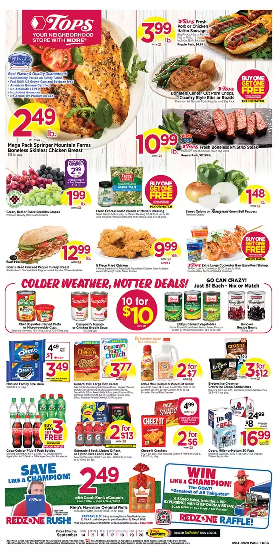 Tops catalogue in Chula Vista CA | Current special promotions | 2025-09-14T00:00:00.000Z - 2025-09-20T00:00:00.000Z