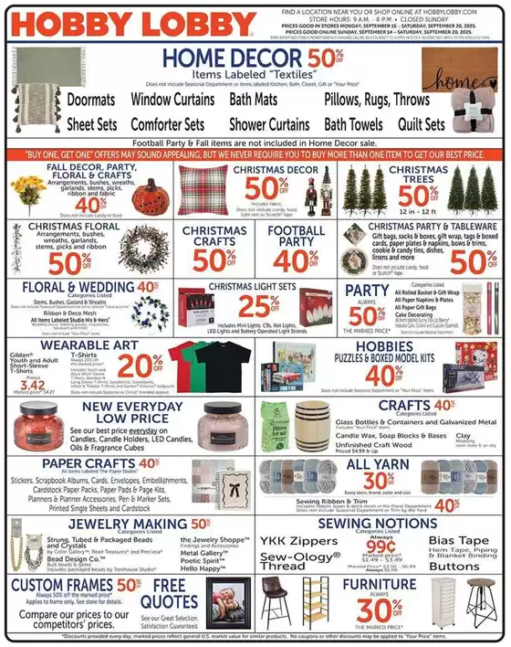 Hobby Lobby Weekly ad