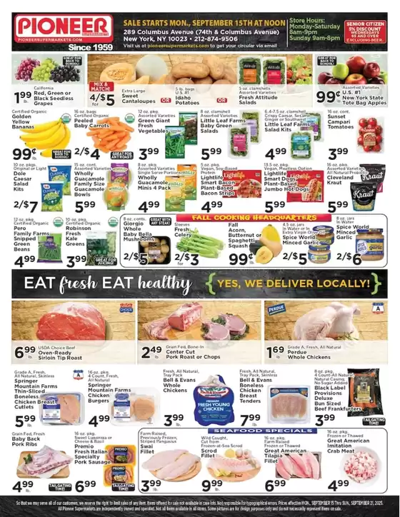 Pioneer Supermarkets catalogue in Escondido CA | Pioneer Supermarkets weekly ad | 2025-09-15T00:00:00.000Z - 2025-09-21T00:00:00.000Z