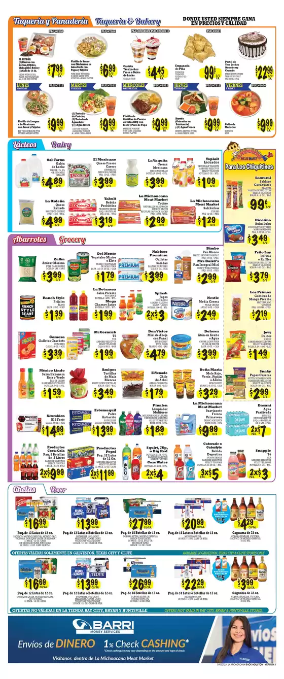 La Michoacana Weekly ad