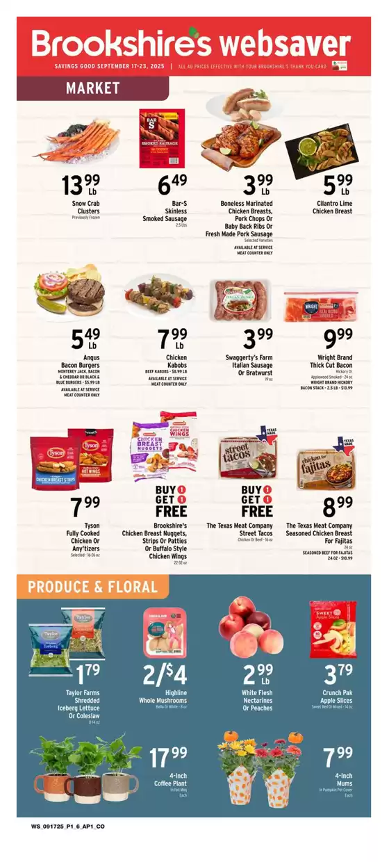 Brookshire's catalogue in Flowery Branch GA | Top deals for all customers | 2025-09-17T00:00:00.000Z - 2025-09-23T00:00:00.000Z