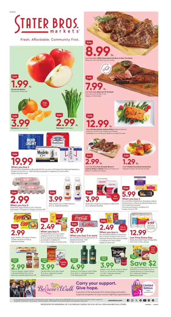 Stater Bros catalogue in San Jacinto CA | Exclusive deals and bargains | 2025-09-17T00:00:00.000Z - 2025-09-23T00:00:00.000Z