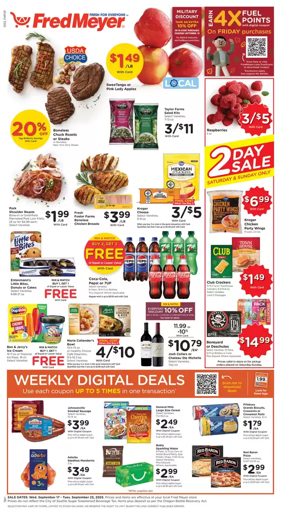 Fred Meyer catalogue in Baton Rouge LA | Weekly Circular | 2025-09-17T00:00:00.000Z - 2025-09-23T00:00:00.000Z