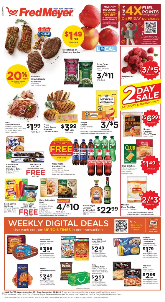 Fred Meyer catalogue in Baton Rouge LA | Current bargains and offers | 2025-09-17T00:00:00.000Z - 2025-09-23T00:00:00.000Z