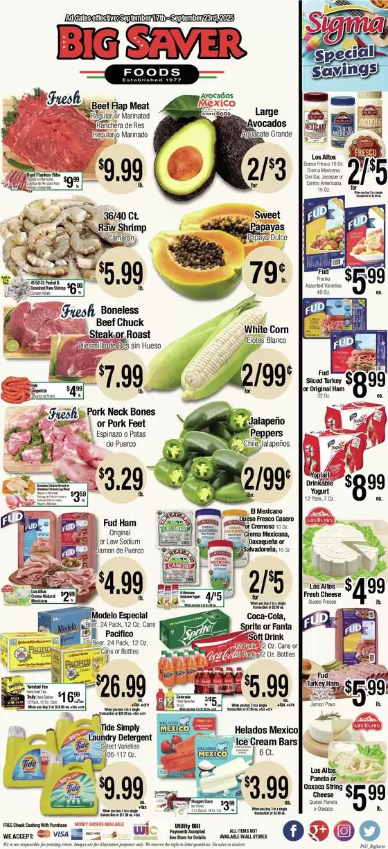Big Saver Foods catalogue in Spokane WA | Big Saver Foods Weekly Special | 2025-09-17T00:00:00.000Z - 2025-09-23T00:00:00.000Z