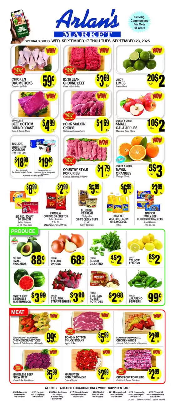 Arlan's Market catalogue in Spokane WA | Discover attractive offers | 2025-09-17T00:00:00.000Z - 2025-09-23T00:00:00.000Z