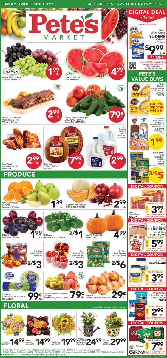Pete's Fresh Market catalogue in Orem UT | Current special promotions | 2025-09-17T00:00:00.000Z - 2025-09-23T00:00:00.000Z