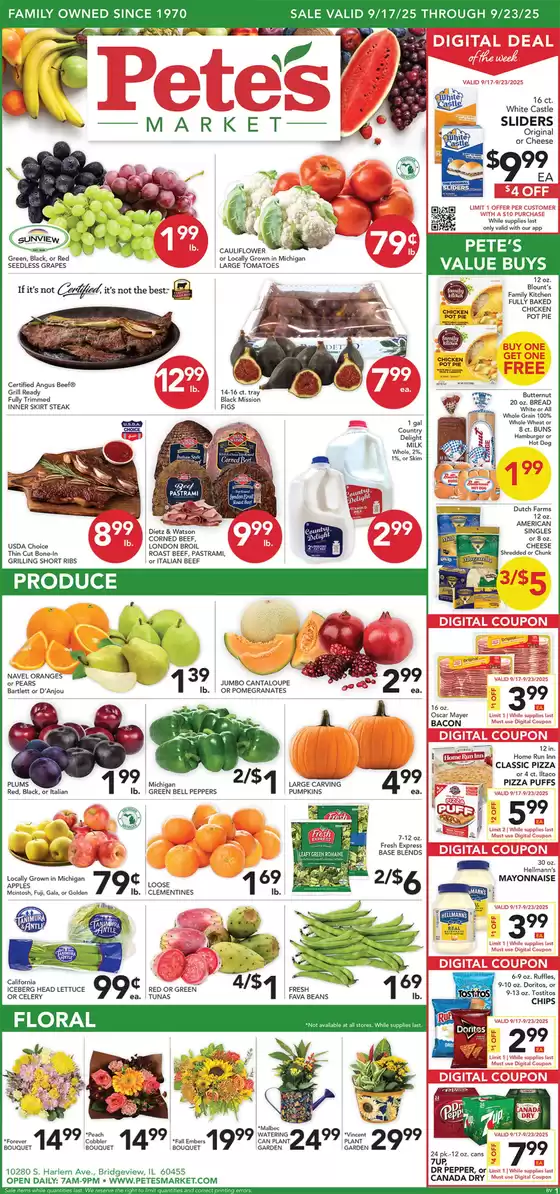 Pete's Fresh Market catalogue in Orem UT | Top deals for all customers | 2025-09-17T00:00:00.000Z - 2025-09-23T00:00:00.000Z