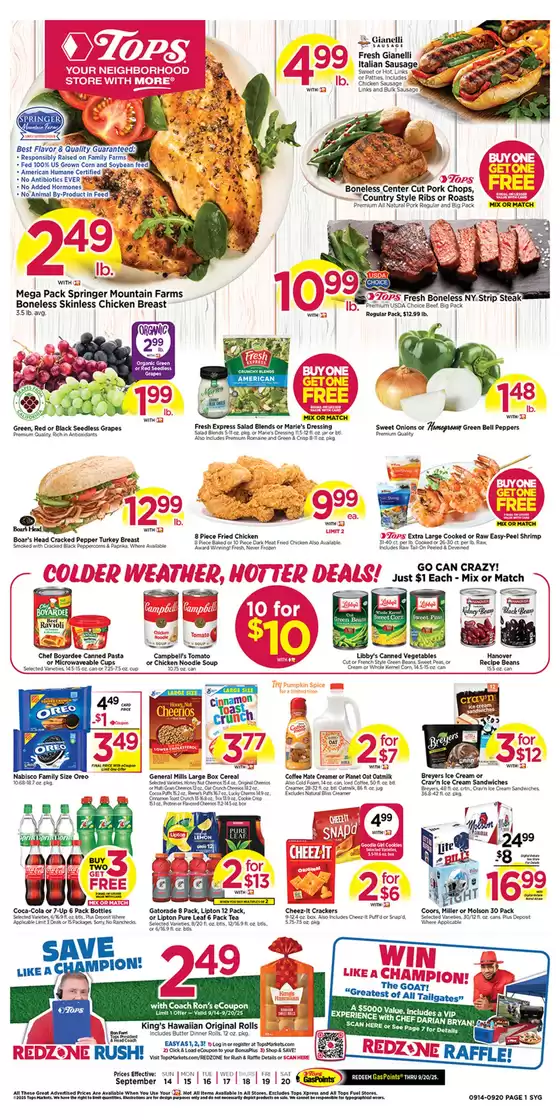 Current special promotions