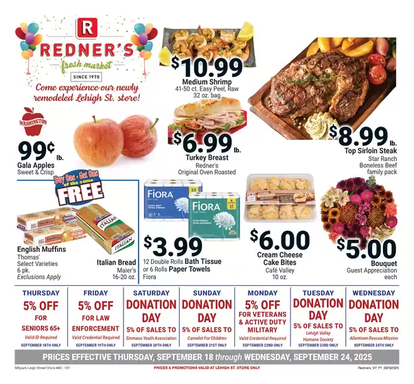 Redner's Warehouse catalogue in Converse TX | On Sale September_18_S80 | 2025-09-18T00:00:00.000Z - 2025-09-24T00:00:00.000Z