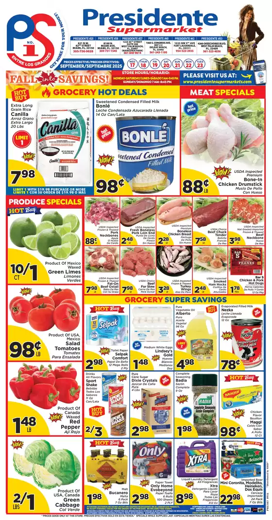Presidente catalogue in Greenacres FL | Great offer for bargain hunters | 2025-09-18T00:00:00.000Z - 2025-10-02T00:00:00.000Z