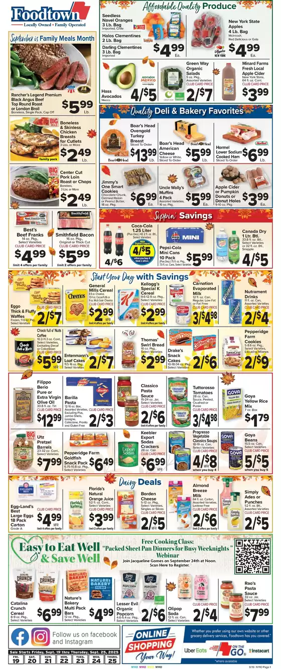 Foodtown supermarkets catalogue in Merrick NY | Exclusive bargains | 2025-09-19T00:00:00.000Z - 2025-09-25T00:00:00.000Z
