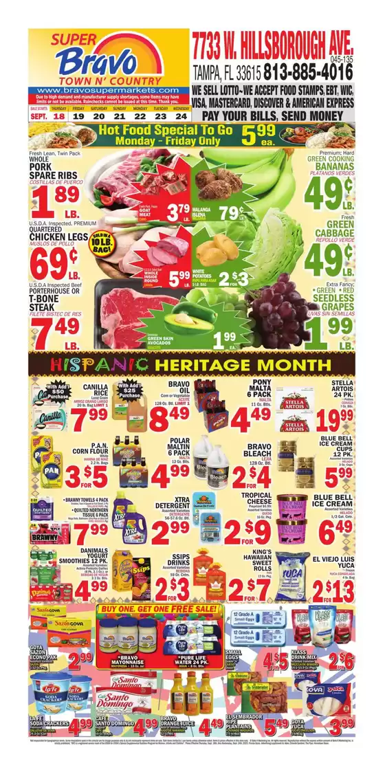 Bravo Supermarkets catalogue in Phoenix AZ | Bravo Florida Weekly | 2025-09-18T00:00:00.000Z - 2025-09-24T00:00:00.000Z