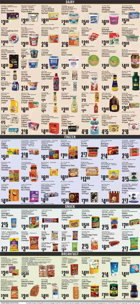Current special promotions