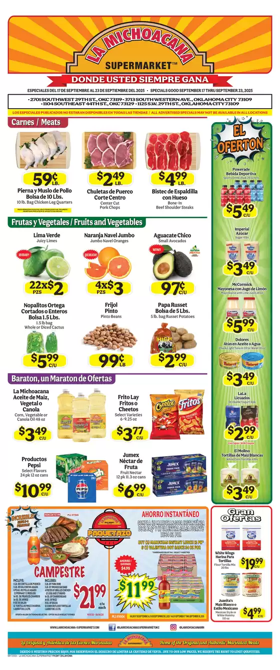 La Michoacana catalogue in Muskegon MI | Discounts and promotions | 2025-09-19T00:00:00.000Z - 2025-10-03T00:00:00.000Z
