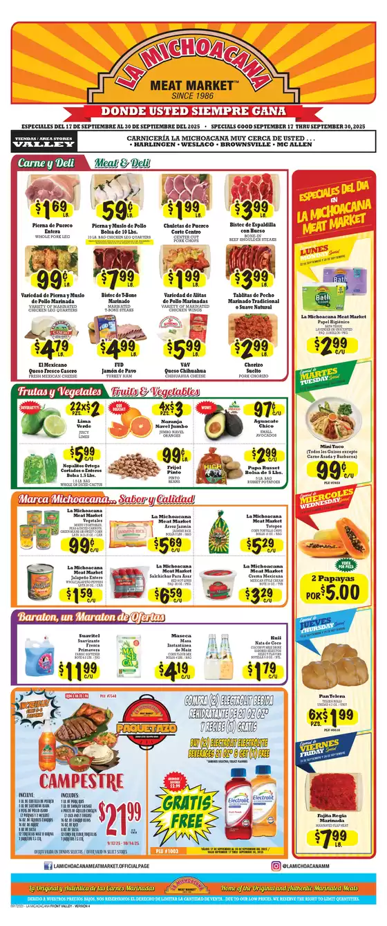 La Michoacana catalogue in Muskegon MI | Top offers for all bargain hunters | 2025-09-19T00:00:00.000Z - 2025-10-03T00:00:00.000Z