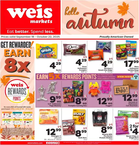 Weis Markets catalogue in Auburn AL | Exclusive bargains | 2025-09-18T00:00:00.000Z - 2025-10-22T00:00:00.000Z