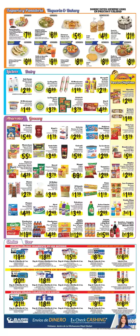 La Michoacana Weekly ad