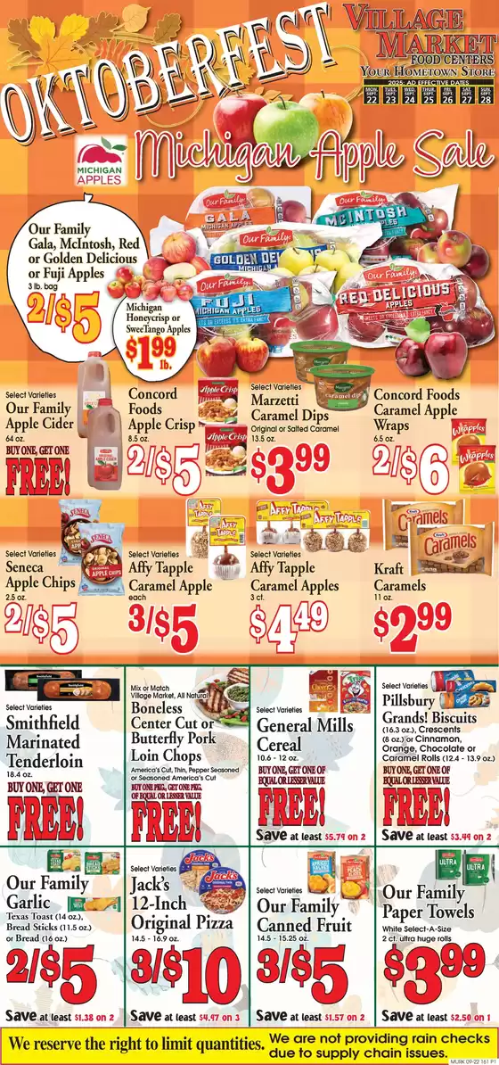 Village Market Food Centers catalogue in Roanoke IL | Our best deals for you | 2025-09-22T00:00:00.000Z - 2025-09-28T00:00:00.000Z