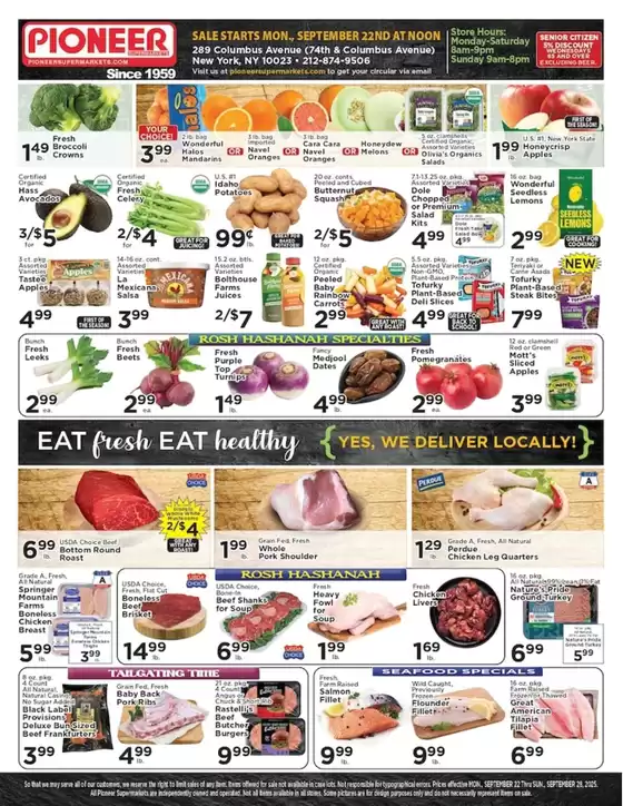 Pioneer Supermarkets catalogue in Rehoboth Beach DE | Pioneer Supermarkets weekly ad | 2025-09-22T00:00:00.000Z - 2025-09-28T00:00:00.000Z