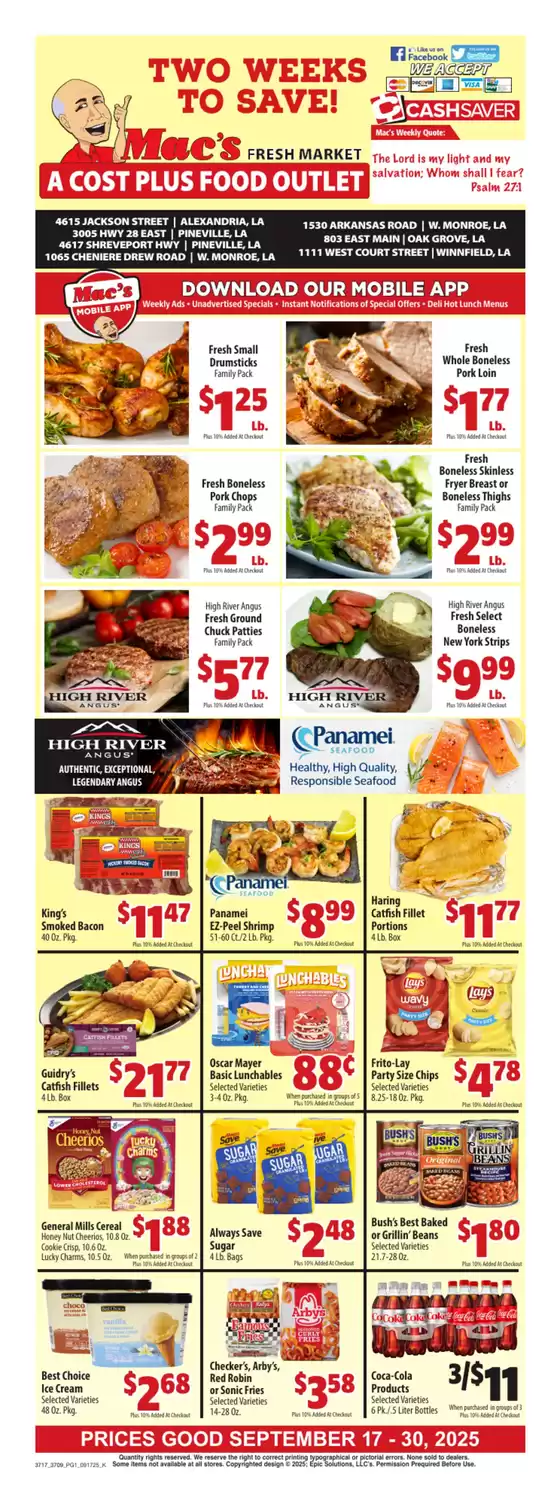Mac's Market catalogue in Roanoke IL | Our best offers for you | 2025-09-22T00:00:00.000Z - 2025-10-06T00:00:00.000Z