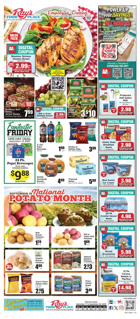 Ray's Food catalogue in Heyburn ID | Exclusive deals for our customers | 2025-09-22T00:00:00.000Z - 2025-10-06T00:00:00.000Z
