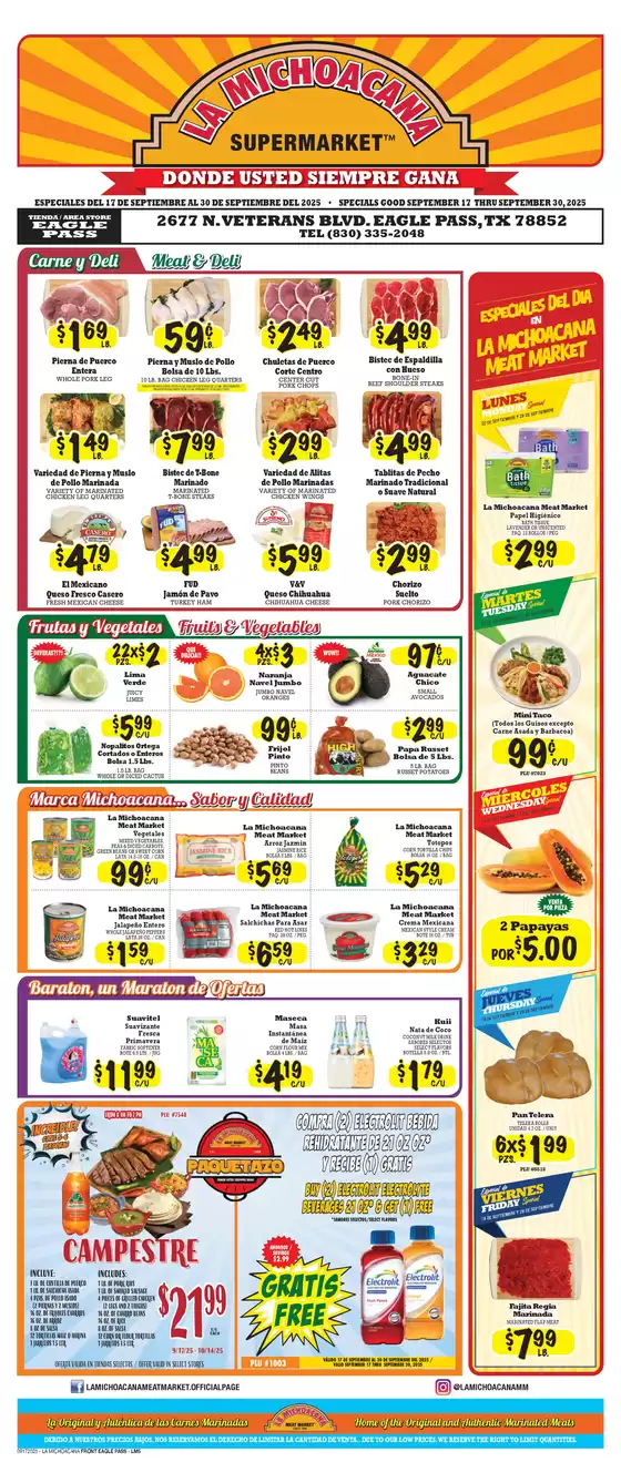 La Michoacana catalogue in Heyburn ID | Attractive special offers for everyone | 2025-09-22T00:00:00.000Z - 2025-10-06T00:00:00.000Z