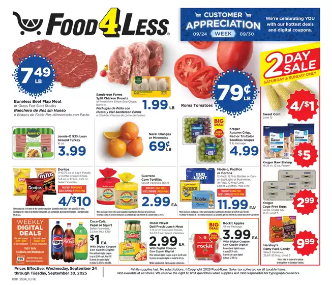 Food 4 Less catalogue in Wilmington NC | Save now with our deals | 2025-09-24T00:00:00.000Z - 2025-09-30T00:00:00.000Z