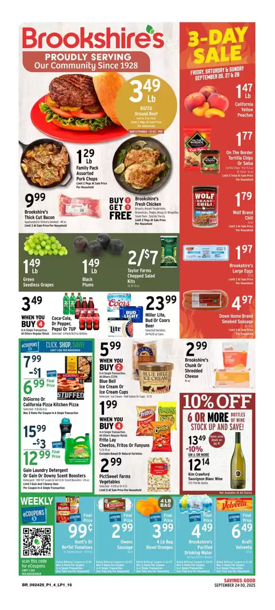 Brookshire's catalogue in Wilmington NC | Discounts and promotions | 2025-09-24T00:00:00.000Z - 2025-09-30T00:00:00.000Z