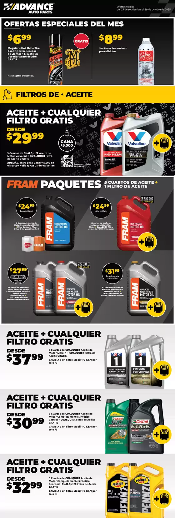 Advance Auto Parts catalogue in Niles MI | OCT2025DigitalFlyer ESUS | 2025-09-25T00:00:00.000Z - 2025-10-09T00:00:00.000Z