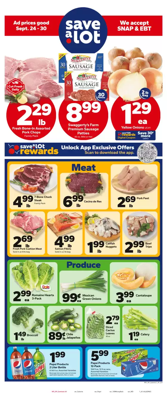 Save a Lot catalogue in Brookshire TX | Current special promotions | 2025-09-24T00:00:00.000Z - 2025-09-30T00:00:00.000Z