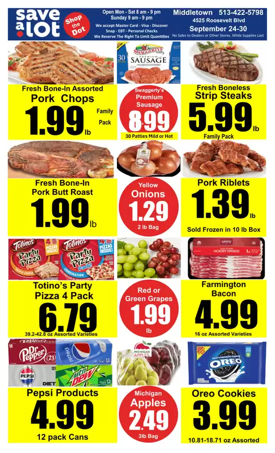 Save a Lot catalogue in Brookshire TX | Great discounts on selected products | 2025-09-24T00:00:00.000Z - 2025-09-30T00:00:00.000Z