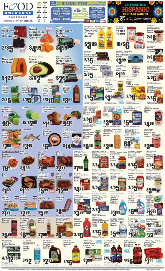 Food Universe catalogue in Long Island City NY | Current special promotions | 2025-09-26T00:00:00.000Z - 2025-10-02T00:00:00.000Z