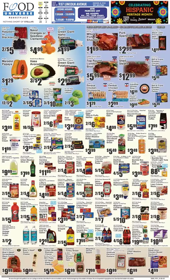 Food Universe catalogue in Long Island City NY | Food Universe weekly ad | 2025-09-26T00:00:00.000Z - 2025-10-02T00:00:00.000Z