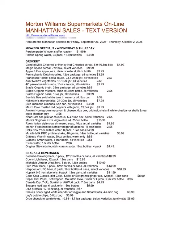 Morton Williams catalogue in Apex NC | Exclusive deals for our customers | 2025-09-27T00:00:00.000Z - 2025-10-11T00:00:00.000Z