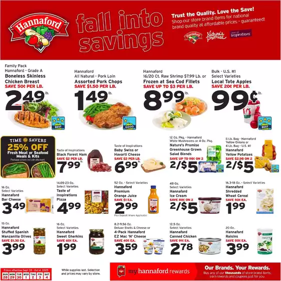 Hannaford catalogue in South Elgin IL | Great discounts on selected products | 2025-09-28T00:00:00.000Z - 2025-10-04T00:00:00.000Z