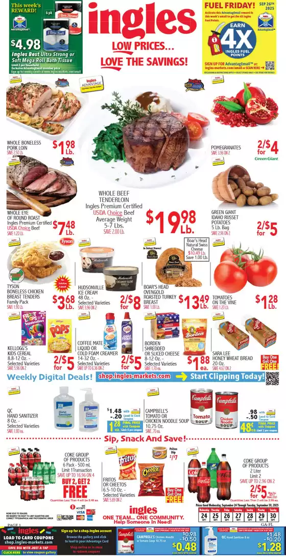 Ingles Markets catalogue in South Elgin IL | Current special promotions | 2025-09-27T00:00:00.000Z - 2025-10-11T00:00:00.000Z
