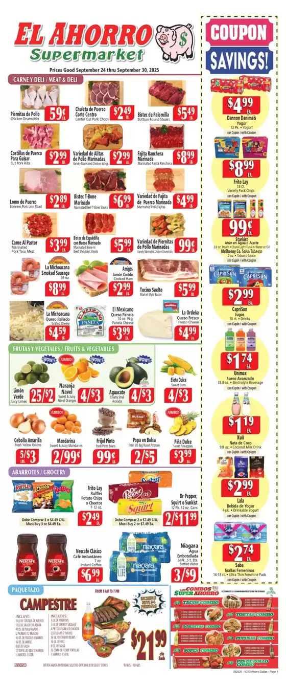 El Ahorro catalogue in South Elgin IL | Offers for bargain hunters | 2025-09-27T00:00:00.000Z - 2025-10-11T00:00:00.000Z