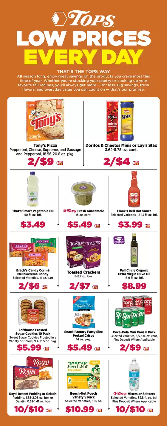 Tops catalogue in Monroeville PA | Tops Low Prices Every Day | 2025-09-28T00:00:00.000Z - 2025-10-04T00:00:00.000Z