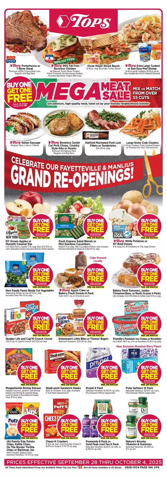Tops catalogue in Monroeville PA | Great offer for bargain hunters | 2025-09-28T00:00:00.000Z - 2025-10-04T00:00:00.000Z