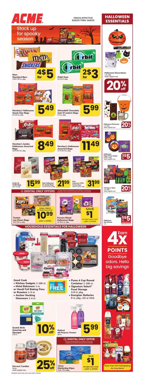ACME catalogue in Pinole CA | Acme Markets - GMI | 2025-09-26T00:00:00.000Z - 2025-10-09T00:00:00.000Z