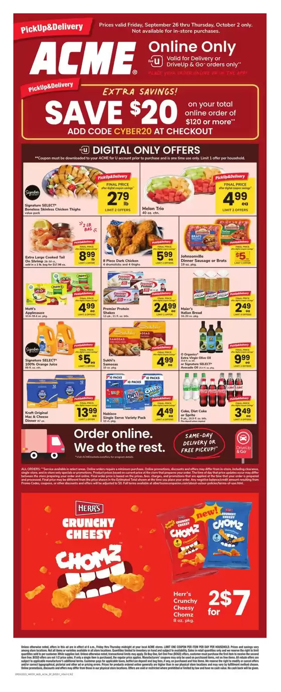 ACME catalogue in Pinole CA | Acme Markets - SP | 2025-09-26T00:00:00.000Z - 2025-10-02T00:00:00.000Z